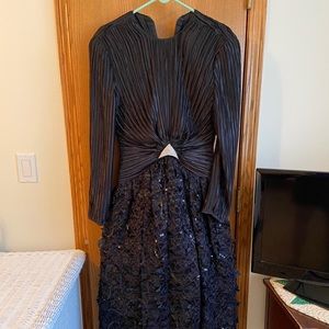 Black formal vintage designer dress
